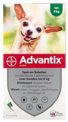 ADVANTIX 40/200 SPOT-ON 1 - 4 KG 4 PIPETS
