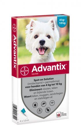 ADVANTIX 100/500 SPOT-ON 4-10KG 4 PIPET