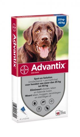 ADVANTIX 400/2000 SPOT-ON 25-40 KG 4 PIPET