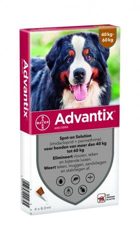 ADVANTIX 600/3000 SPOT-ON 40-60 KG 4 PIPET