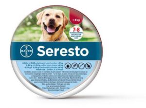 SERESTO VLOOIEN EN TEKENBAND HOND VANAF 8 KG