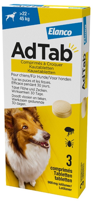ADTAB HOND KAUWTABLET -22-45 KG 3 TABL.