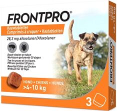 FRONTPRO HOND M - 4 - 10 kg - 3 TABLETTEN