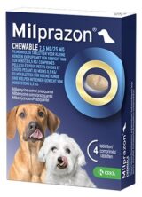MILPRAZON HOND PUP/KLEIN 2,5mg/25mg KAUWTABLET 4x